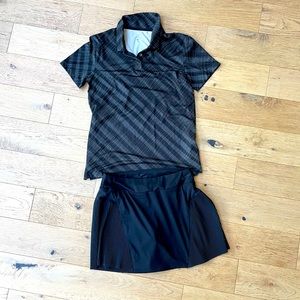Women’s Nike golf outfit, skort and golf shirt, dry fit, size small